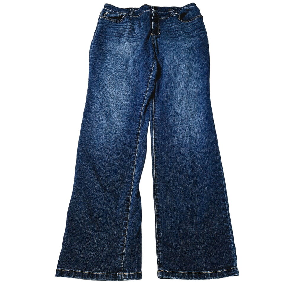 Bandalino Womens Stretch Jeans Size 10 Cotton Blend Button Zip Close Pockets